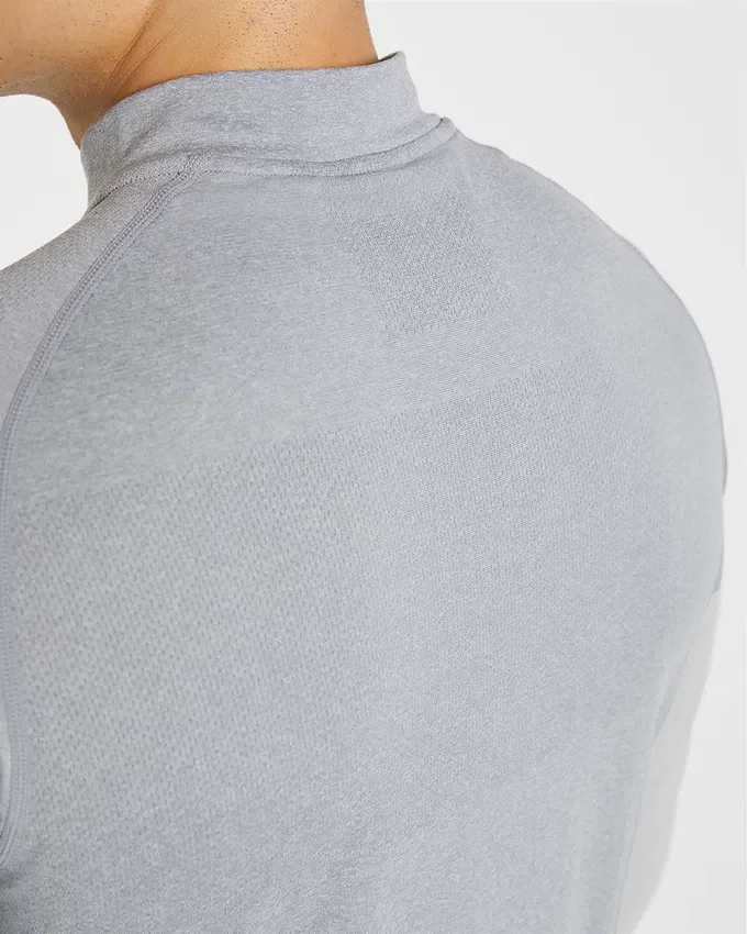 Essential Seamless Pullover mit 1/4-Reißverschluss