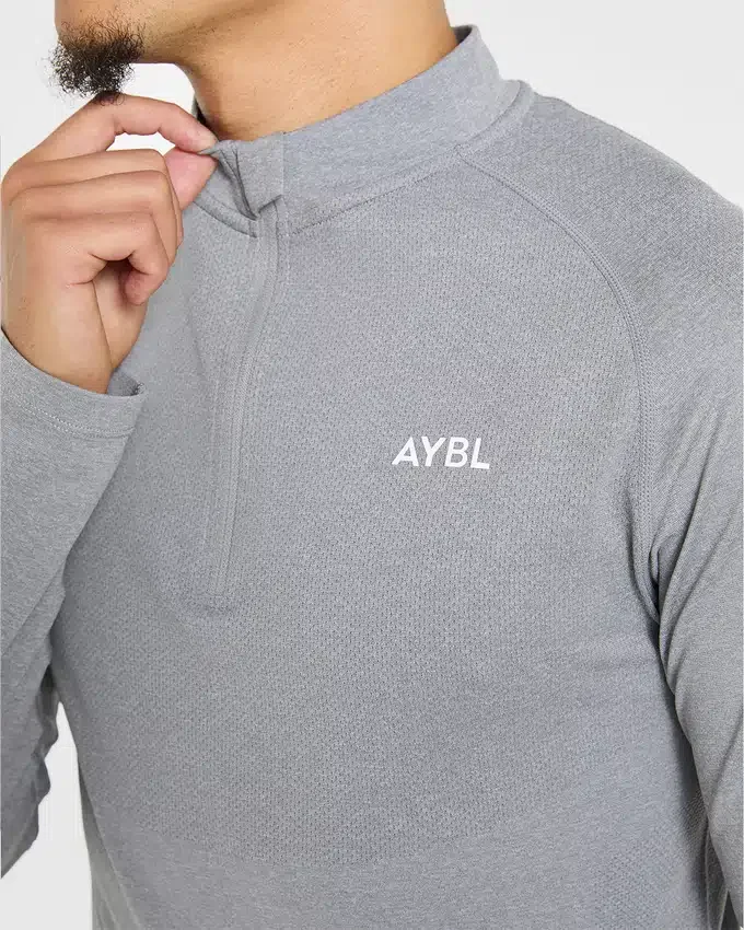 Essential Seamless Pullover mit 1/4-Reißverschluss