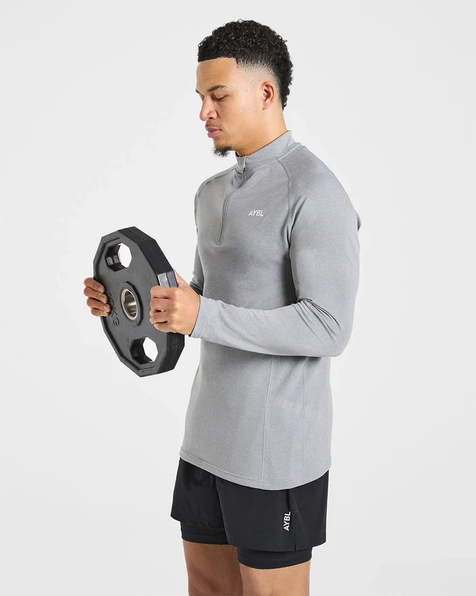 Essential Seamless Pullover mit 1/4-Reißverschluss