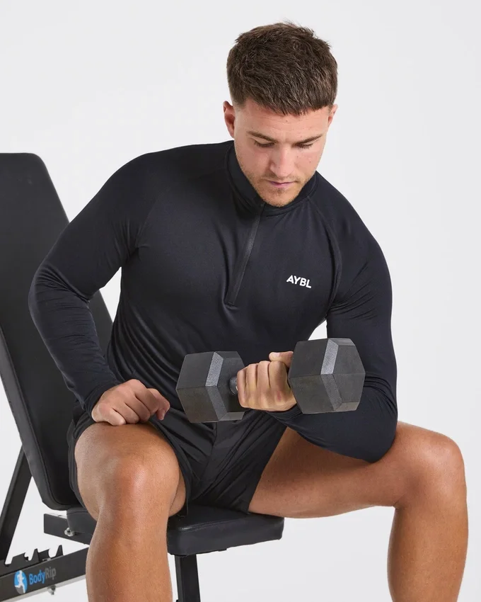 Essential Seamless Pullover mit 1/4-Reißverschluss