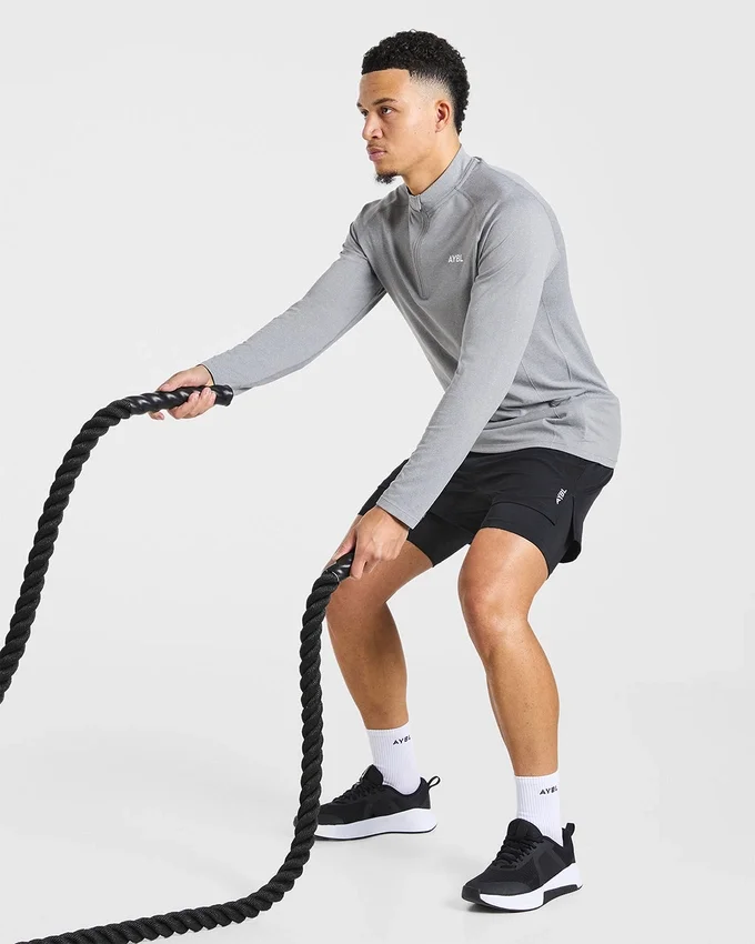 Essential Seamless Pullover mit 1/4-Reißverschluss