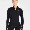 Essential Seamless Pullover mit halbem Reißverschluss