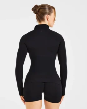 Essential Seamless Pullover mit halbem Reißverschluss