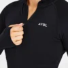 Essential Seamless Pullover mit halbem Reißverschluss