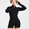 Essential Seamless Pullover mit halbem Reißverschluss