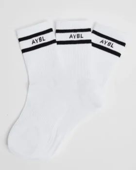 Everyday-Crew-Socken mit doppeltem Streifen (3er-Pack)