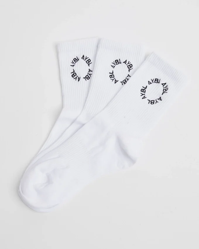Everyday-Crew-Socken mit Stickerei (3er-Pack)