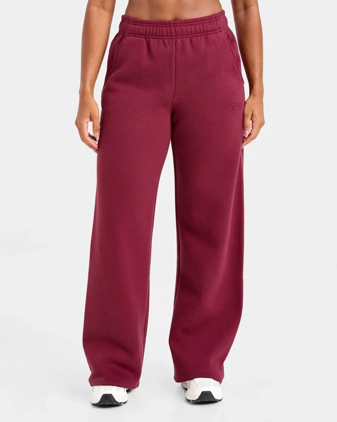 Klassische, kuschelige Oversize-Jogginghose mit geradem Bein