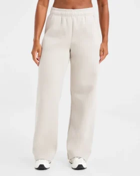 Klassische, kuschelige Oversize-Jogginghose mit geradem Bein