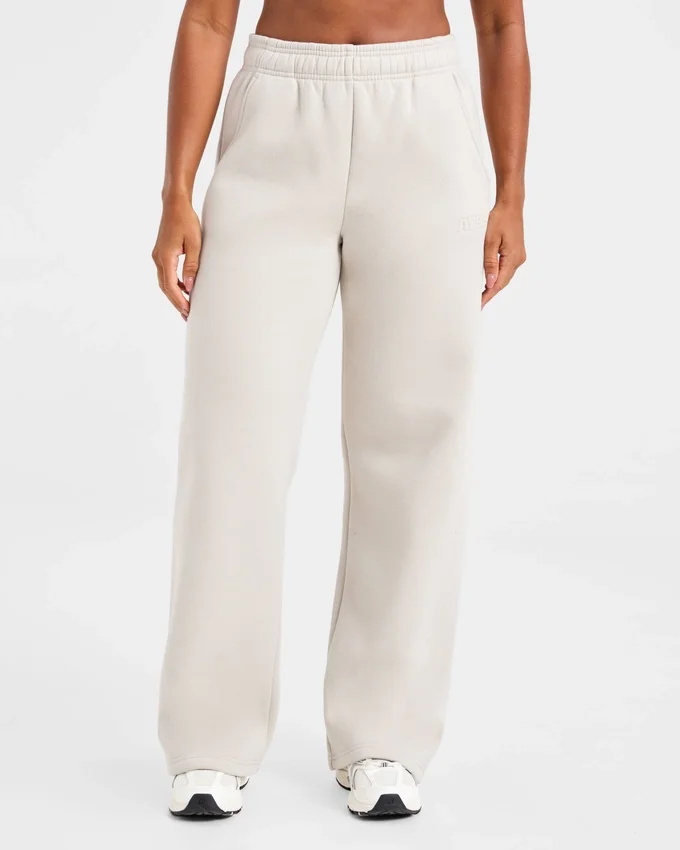 Klassische, kuschelige Oversize-Jogginghose mit geradem Bein