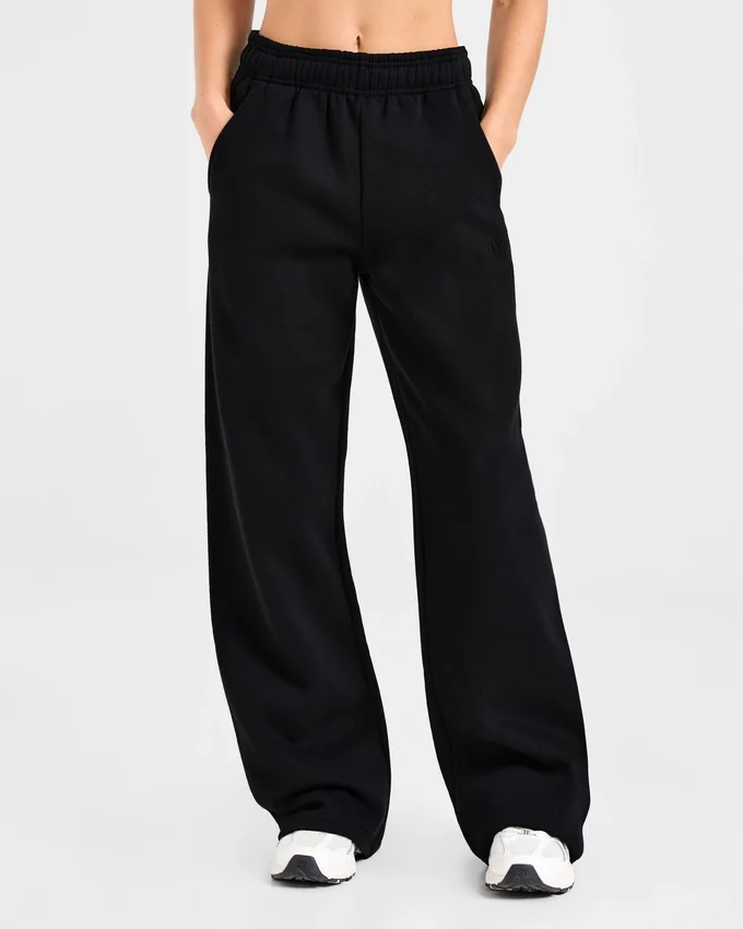 Klassische, kuschelige Oversize-Jogginghose mit geradem Bein