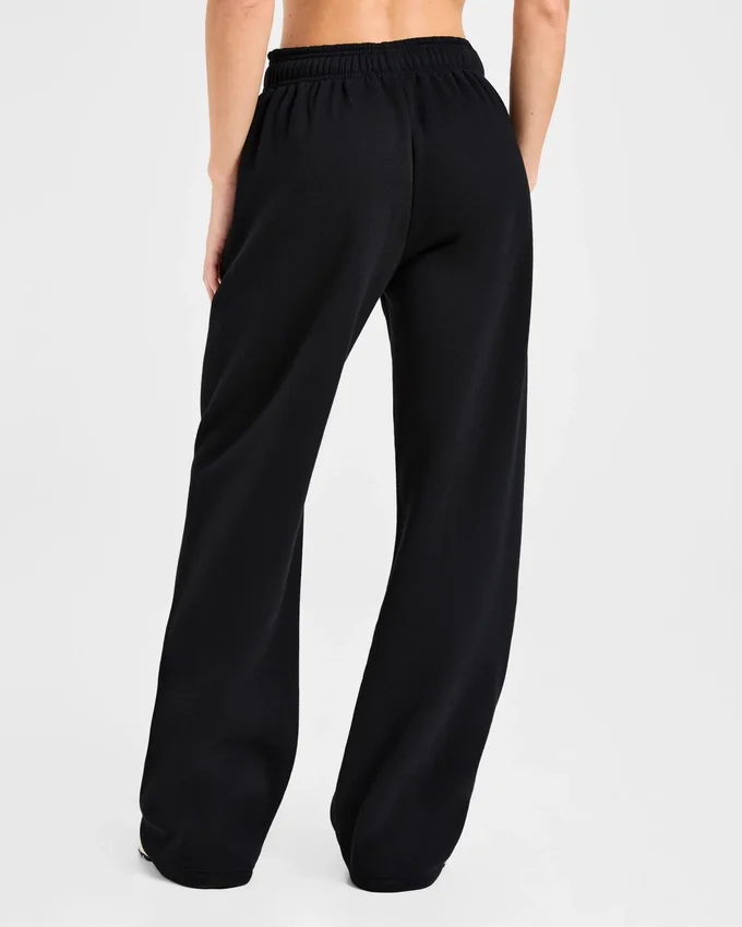Klassische, kuschelige Oversize-Jogginghose mit geradem Bein