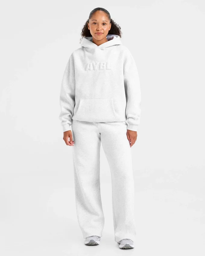 Klassische, kuschelige Oversize-Jogginghose mit geradem Bein