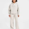 Klassische, kuschelige Oversize-Jogginghose mit geradem Bein