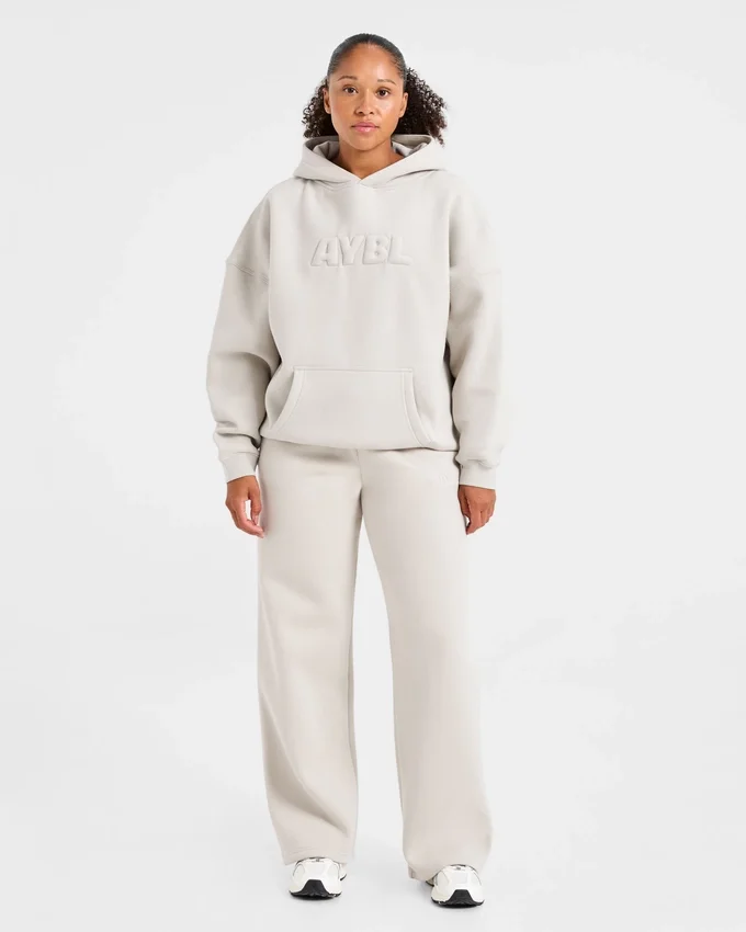 Klassische, kuschelige Oversize-Jogginghose mit geradem Bein