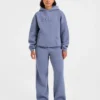 Klassische, kuschelige Oversize-Jogginghose mit geradem Bein