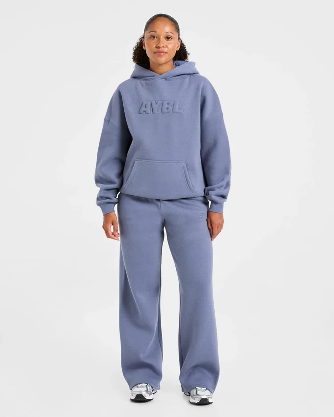 Klassische, kuschelige Oversize-Jogginghose mit geradem Bein