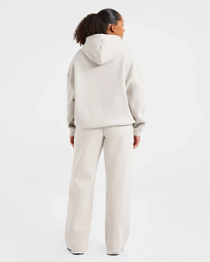 Klassische, kuschelige Oversize-Jogginghose mit geradem Bein