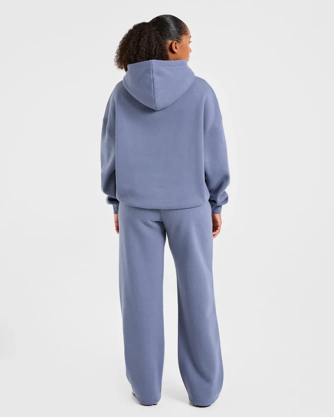 Klassische, kuschelige Oversize-Jogginghose mit geradem Bein