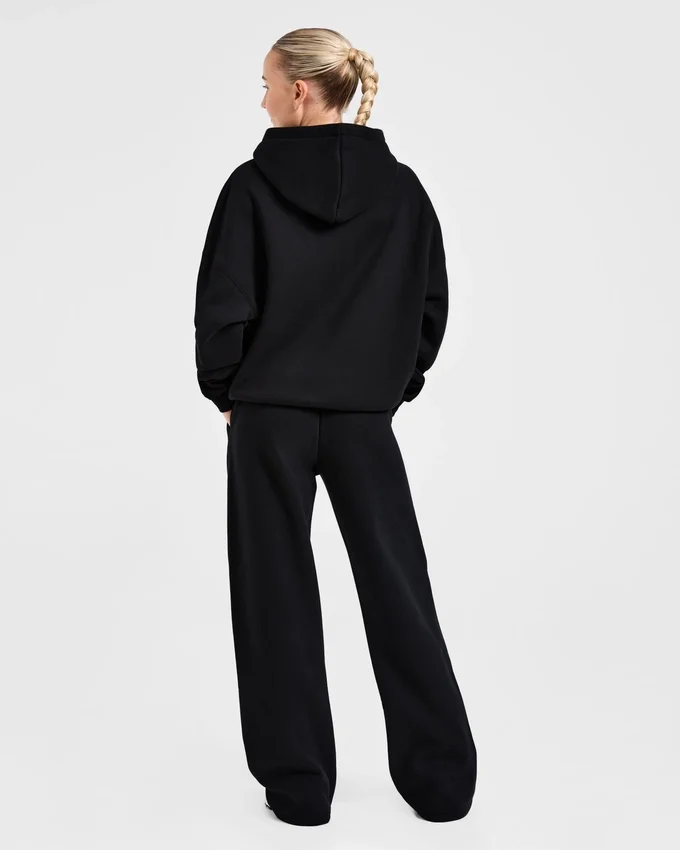 Klassische, kuschelige Oversize-Jogginghose mit geradem Bein