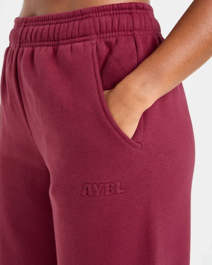 Klassische, kuschelige Oversize-Jogginghose mit geradem Bein