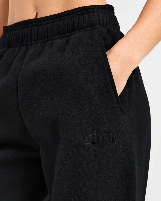 Klassische, kuschelige Oversize-Jogginghose mit geradem Bein