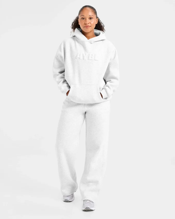 Klassische, kuschelige Oversize-Jogginghose mit geradem Bein