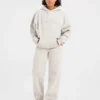 Klassische, kuschelige Oversize-Jogginghose mit geradem Bein