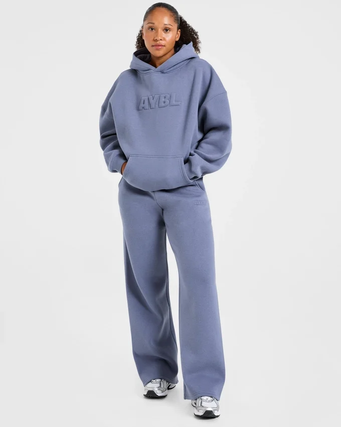 Klassische, kuschelige Oversize-Jogginghose mit geradem Bein