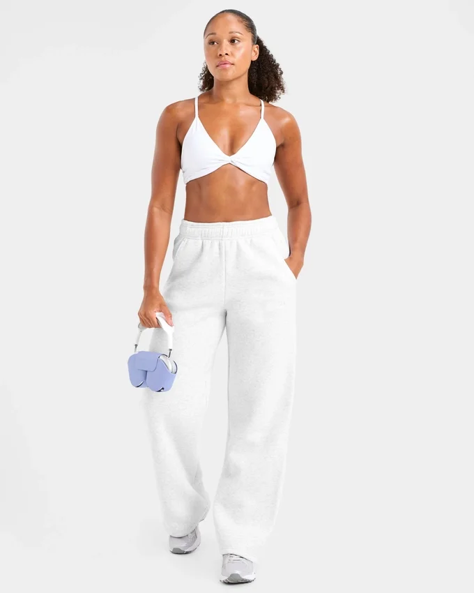 Klassische, kuschelige Oversize-Jogginghose mit geradem Bein