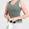 Klassische Strickweste mit V-Ausschnitt