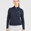 Klassischer Pullover mit 1/4-Reißverschluss