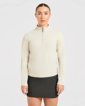 Klassischer Pullover mit 1/4-Reißverschluss