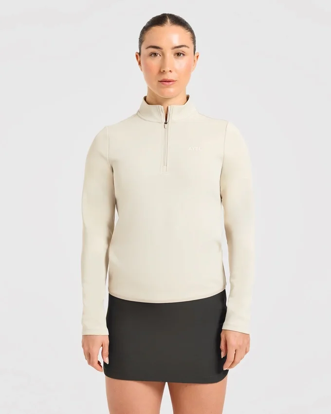 Klassischer Pullover mit 1/4-Reißverschluss