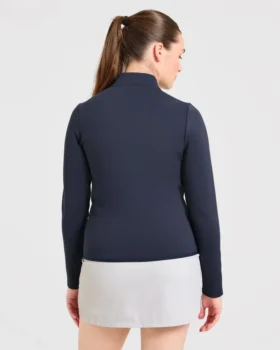 Klassischer Pullover mit 1/4-Reißverschluss