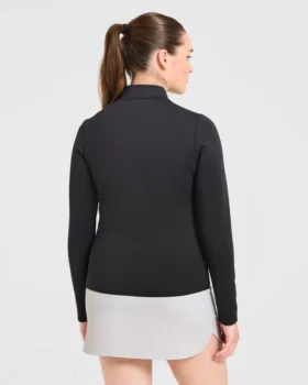 Klassischer Pullover mit 1/4-Reißverschluss