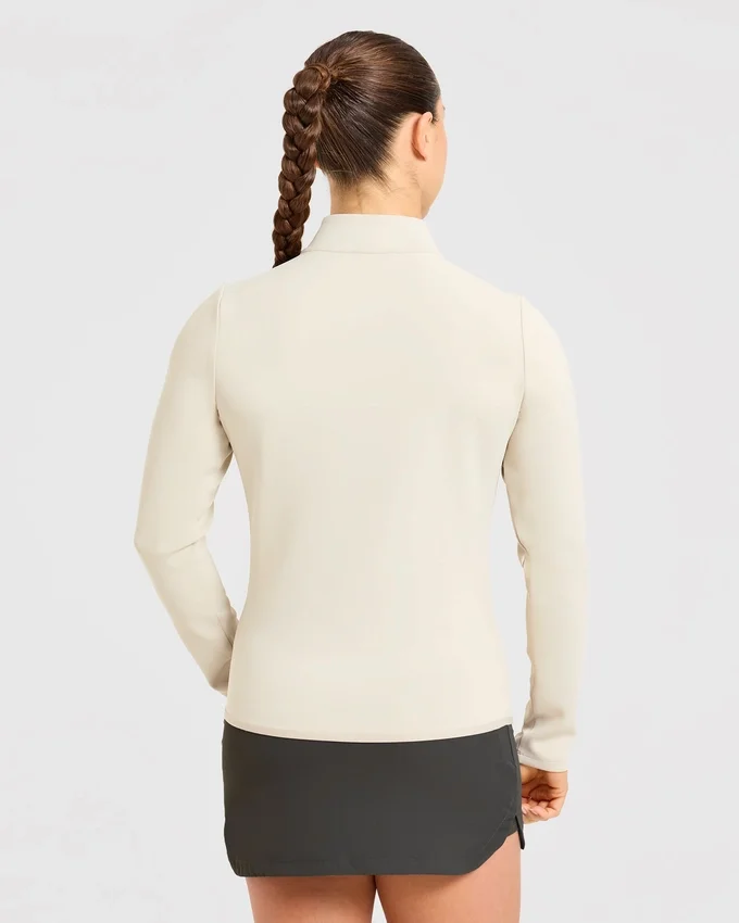 Klassischer Pullover mit 1/4-Reißverschluss