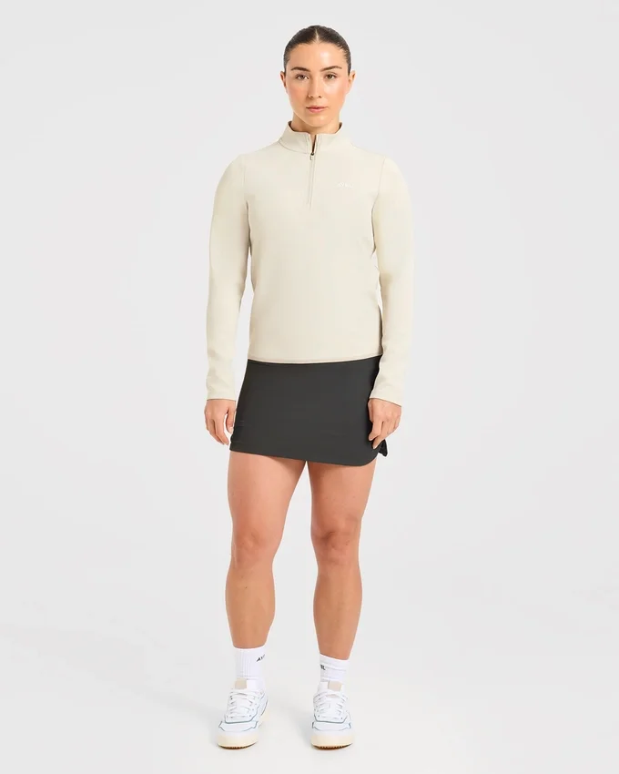 Klassischer Pullover mit 1/4-Reißverschluss