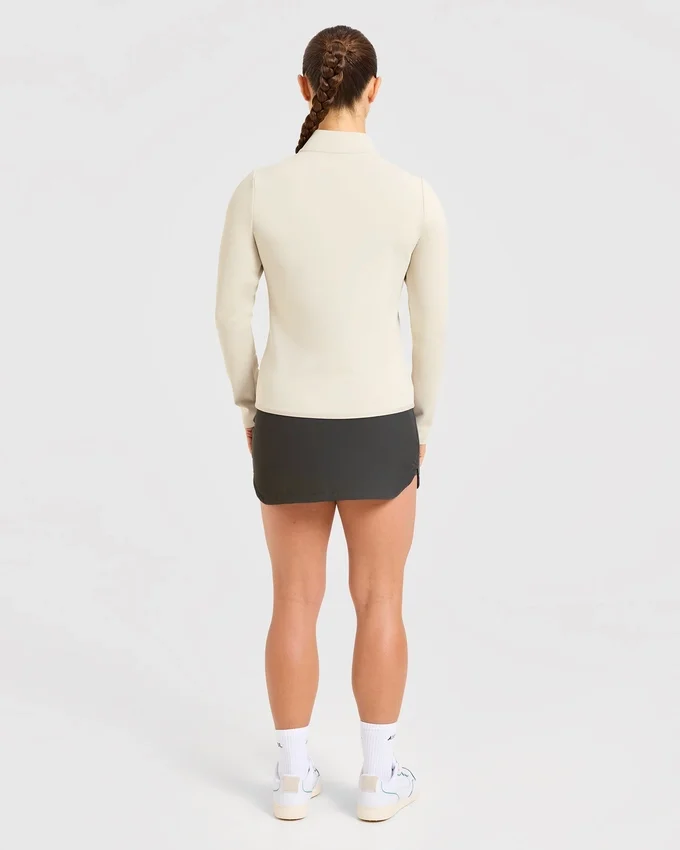 Klassischer Pullover mit 1/4-Reißverschluss