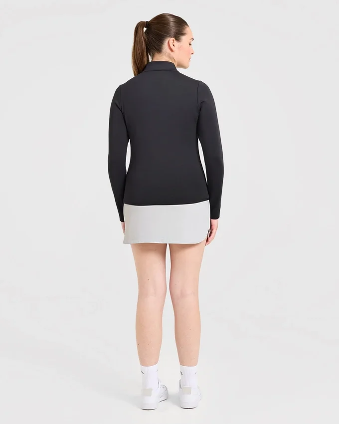 Klassischer Pullover mit 1/4-Reißverschluss