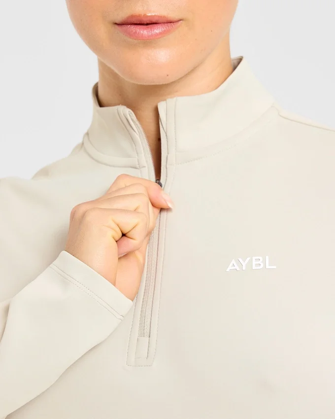 Klassischer Pullover mit 1/4-Reißverschluss