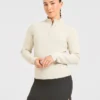 Klassischer Pullover mit 1/4-Reißverschluss