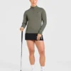 Klassischer Pullover mit 1/4-Reißverschluss