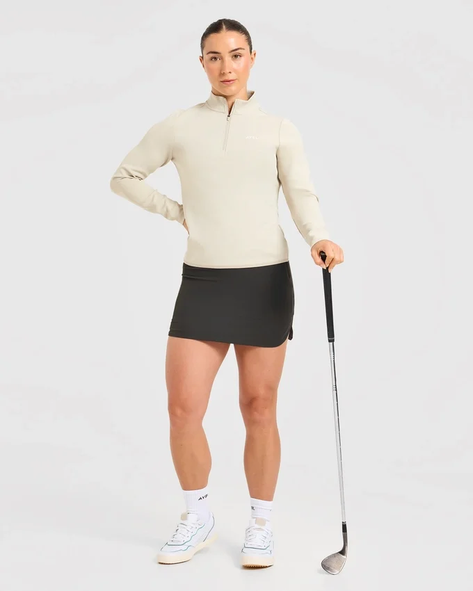 Klassischer Pullover mit 1/4-Reißverschluss