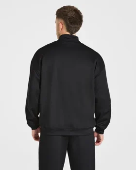 Klassischer Track-Pullover mit 1/4-Reißverschluss