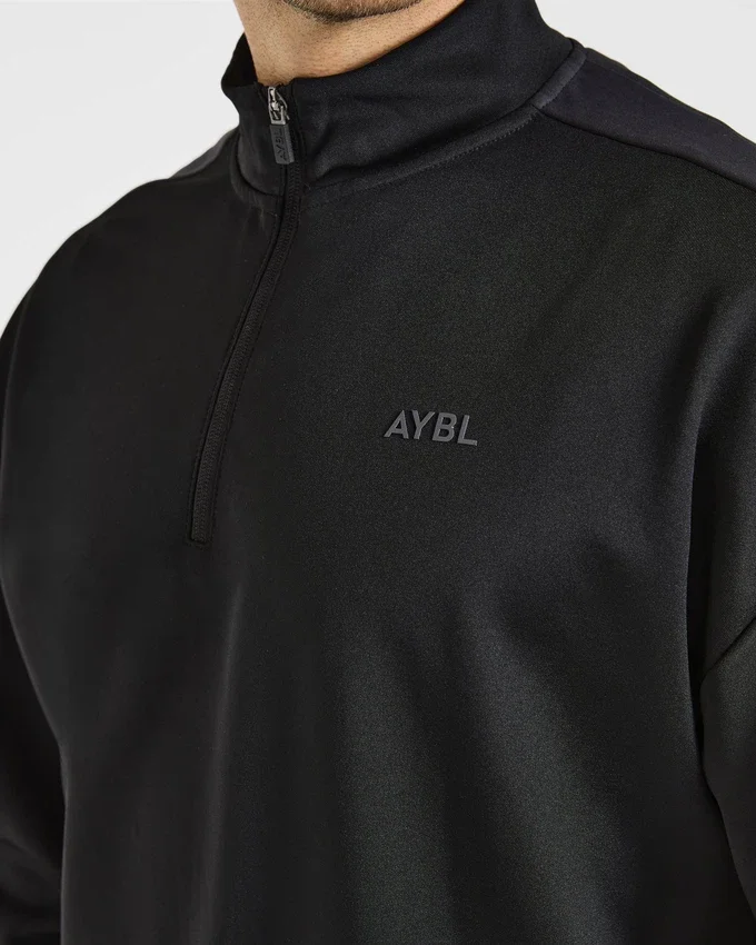 Klassischer Track-Pullover mit 1/4-Reißverschluss