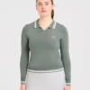 Klassisches Langarm-Polo aus Strick