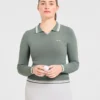 Klassisches Langarm-Polo aus Strick