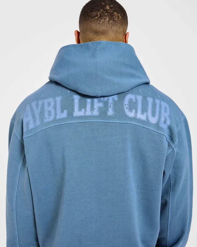 Lift Club Hoodie im Distressed-Look