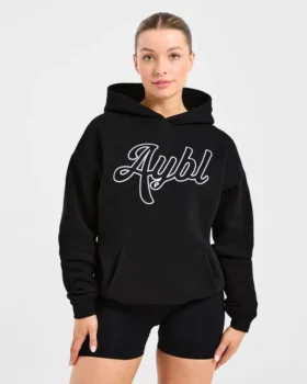 Oversize-Hoodie mit gesticktem Schriftzug